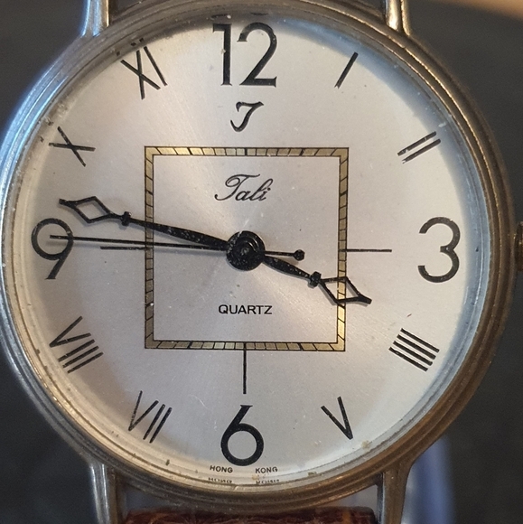 2 for $20😃Tali Silver Leather Men's Dress Watch - Picture 1 of 3